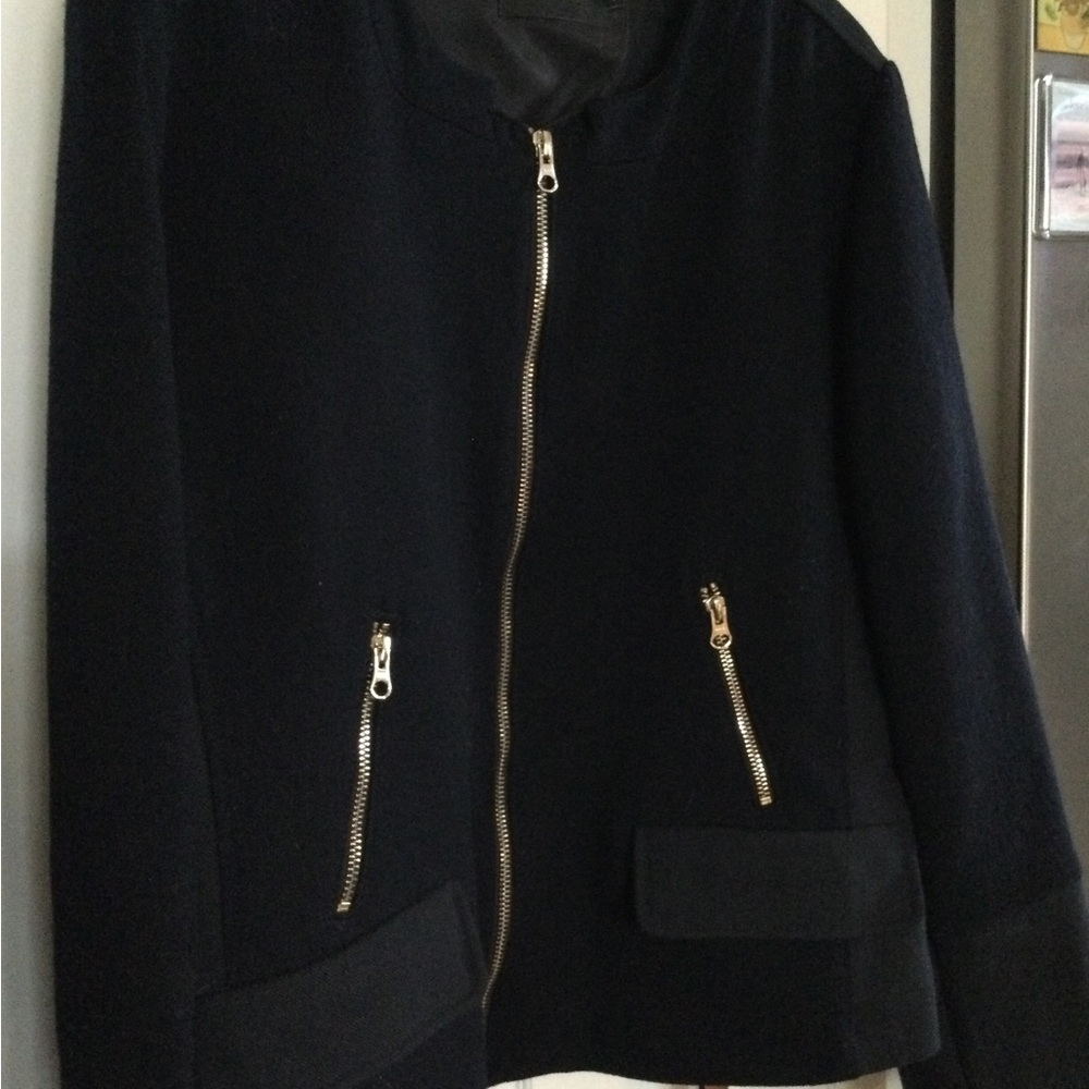 Elegant Black Jacket with Gold Accents